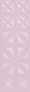 Kerama marazzi Плитка Lila рельеф розовый 25х75